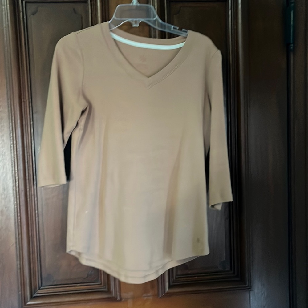 Isaac Mizrahi, three-quarter sleeve Pima cotton